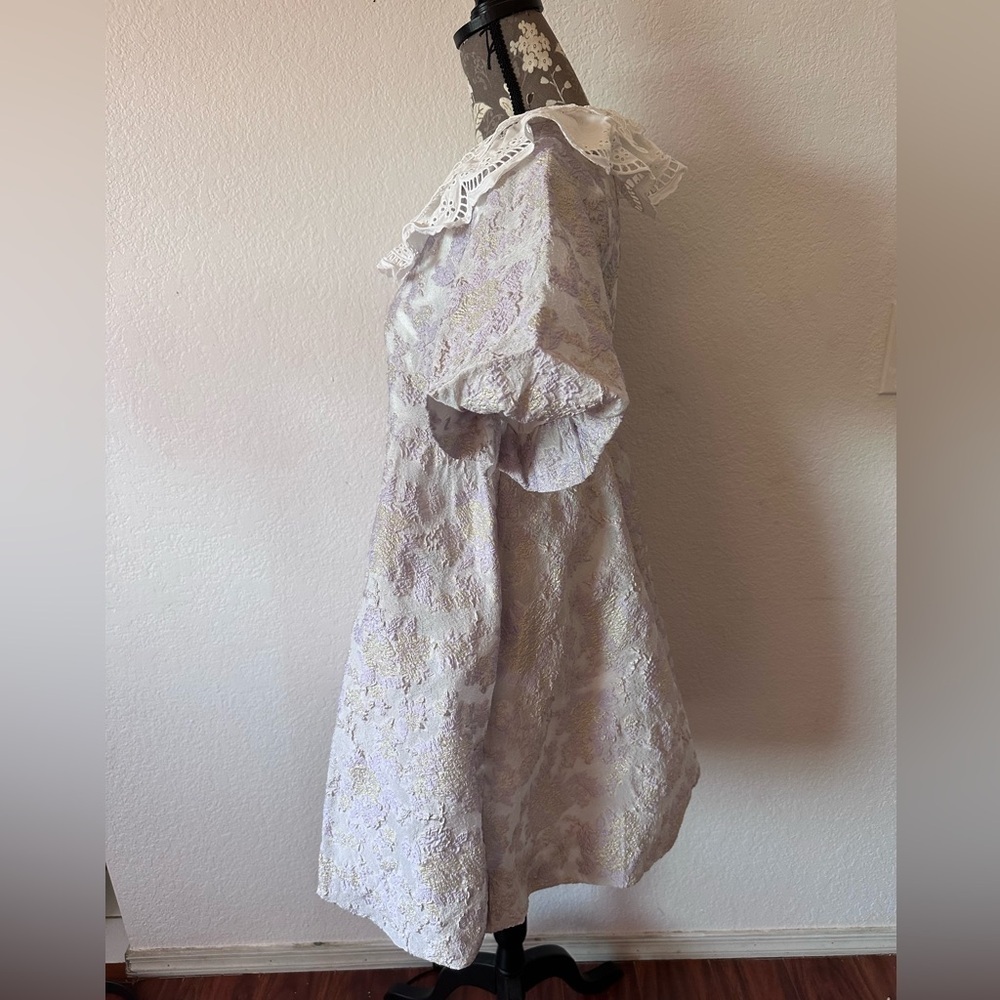 LeDIN x XioaLi Xiao Li Jacquard Floral Kawaii Purple and White dress- Size L - Picture 3 of 12